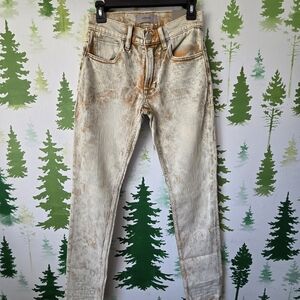 Acid Wash Hudson Skinny Distressed Jeans